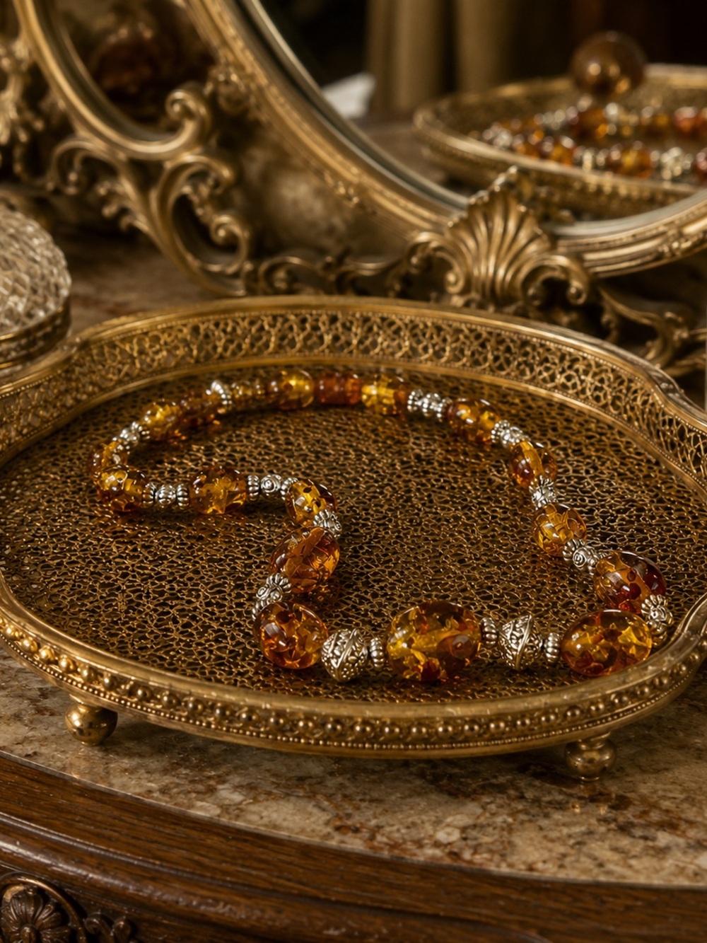 ANCIENT TREE SAP BALTIC AMBER FROM KALININGRAD (Königsberg) 28” long necklace